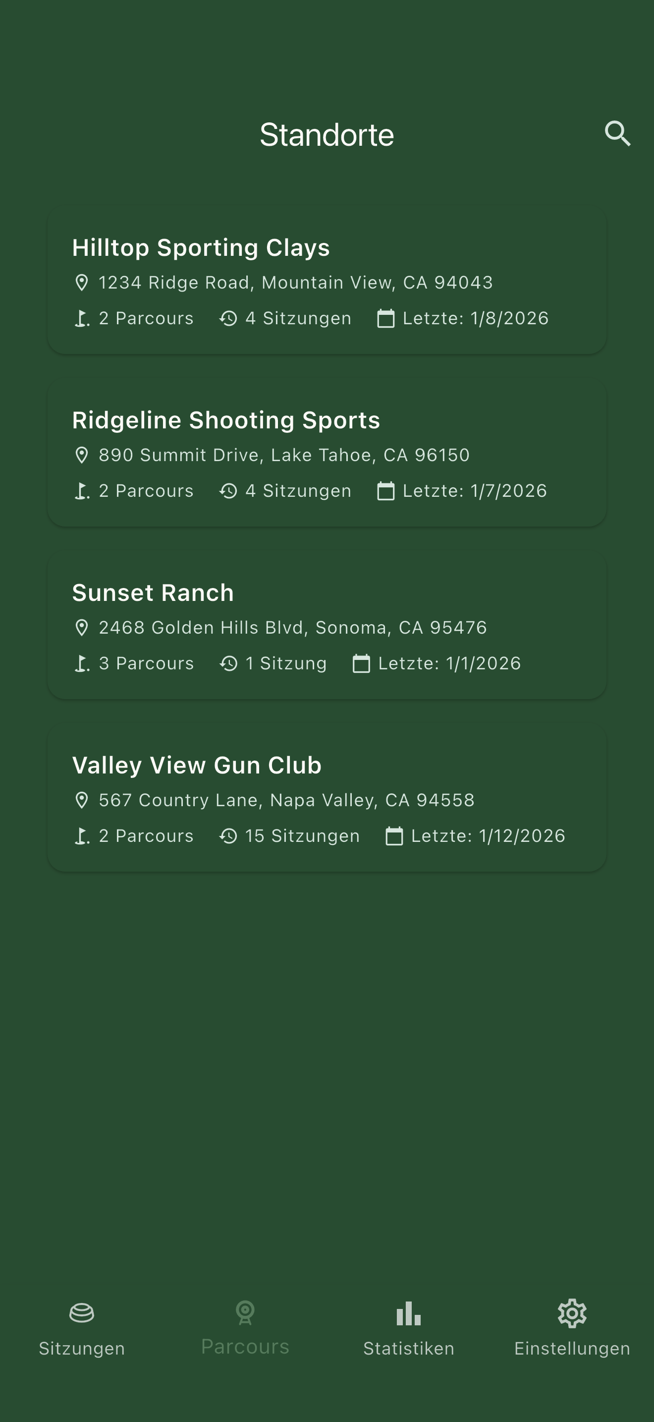 Merken Sie sich jeden Schießstand
