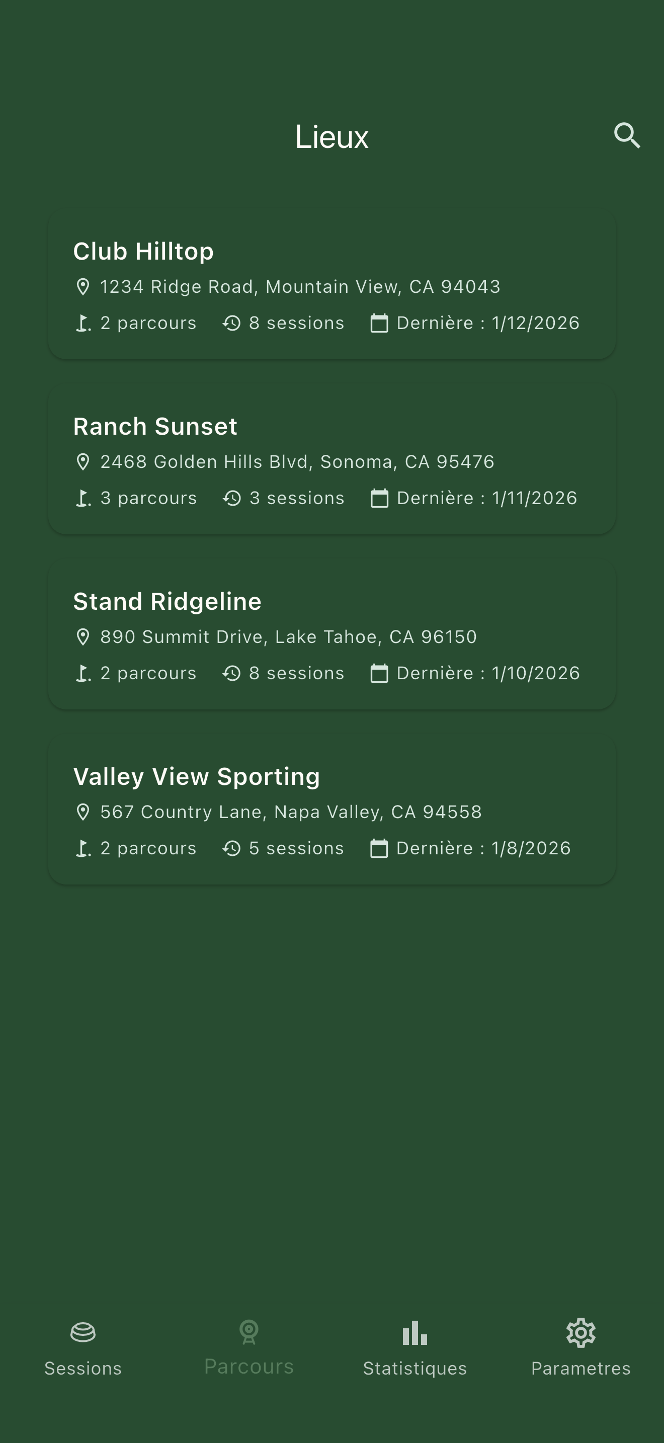 Mémorisez chaque stand de tir